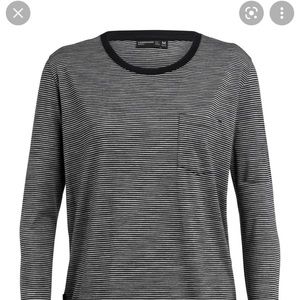Icebreaker Merino NWOT Luxe Lite Long Sleeve Pocket Crew T-Shirt